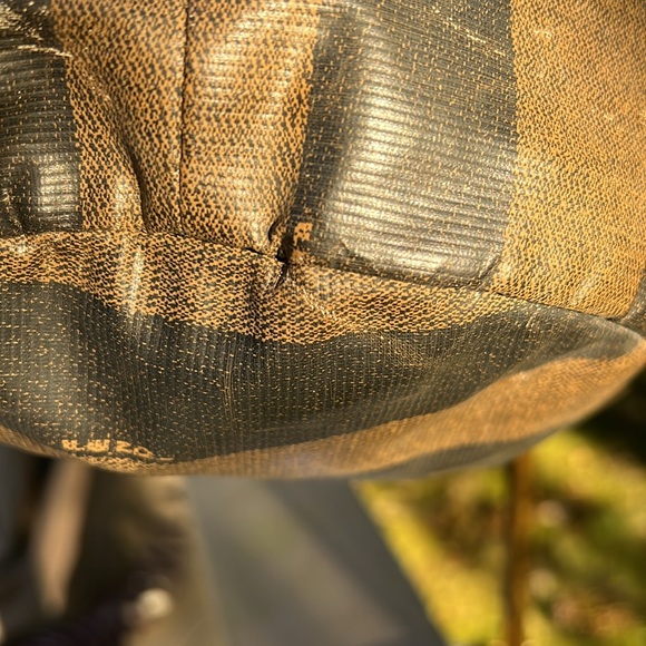 Fendi Pequin Brown and Black Striped Tote Bag Handbag with marks - Picture 4 of 15